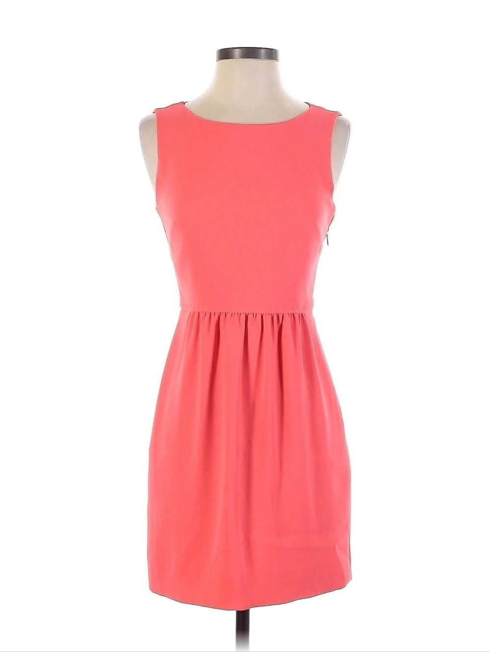 J. Crew Camille Sleeveless Crepe Coral Dress Cotton Stretch Size Small